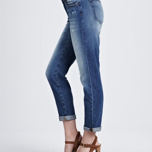 Joe's Jeans Easy Mazy High Water Mid Rise Straight Leg Distressed Ankle Pants - Picture 13 of 14